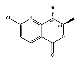 5H-Pyrano[4,3-b]pyridin-5-one, 2-chloro-7,8-dihydro-7,8-dimethyl-, (7R,8S)-rel- Structure