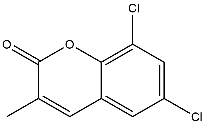 6,8-二氯-3-甲基-2H-色烯-2-酮 结构式
