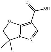 3,3-二甲基-2,3-二氢吡唑并[5,1-B]恶唑-7-羧酸 结构式