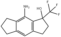 s-Indacen-1-ol, 8-amino-1,2,3,5,6,7-hexahydro-1-(trifluoromethyl)- Struktur