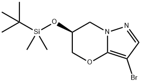 5H-Pyrazolo[5,1-b][1,3]oxazine, 3-bromo-6-[[(1,1-dimethylethyl)dimethylsilyl]oxy]-6,7-dihydro-, (6S)-|(S)-3-溴-6-((叔丁基二甲基硅烷基)氧基)-6,7-二氢-5H-吡唑并[5,1-B][1,3]恶嗪