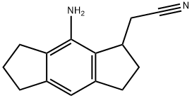 s-Indacene-1-acetonitrile, 8-amino-1,2,3,5,6,7-hexahydro- Structure