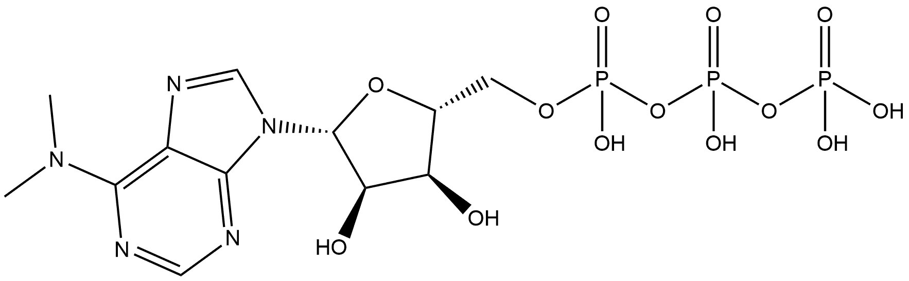 Adenosine 5'-(tetrahydrogen triphosphate), N,N-dimethyl- (9CI) 结构式