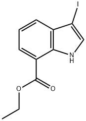 Ethyl 3-iodo-1H-indole-7-carboxylate,2677022-76-1,结构式