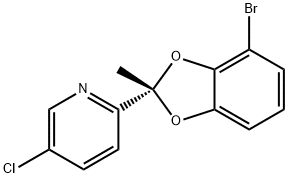 Pyridine, 2-[(2S)-4-bromo-2-methyl-1,3-benzodioxol-2-yl]-5-chloro- Structure