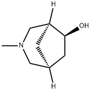 3-Azabicyclo[3.2.1]octan-6-ol, 3-methyl-, (1S,5S,6S)- Structure