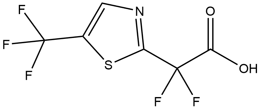 α,α-Difluoro-5-(trifluoromethyl)-2-thiazoleacetic acid Struktur