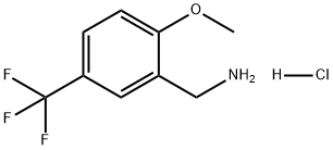 Benzenemethanamine, 2-methoxy-5-(trifluoromethyl)-, hydrochloride (1:1) Struktur