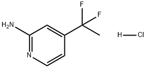 2-Pyridinamine, 4-(1,1-difluoroethyl)-, hydrochloride (1:1) Struktur