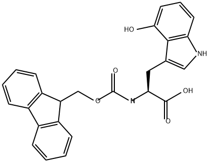 Tryptophan, N-[(9H-fluoren-9-ylmethoxy)carbonyl]-4-hydroxy-,2680587-39-5,结构式