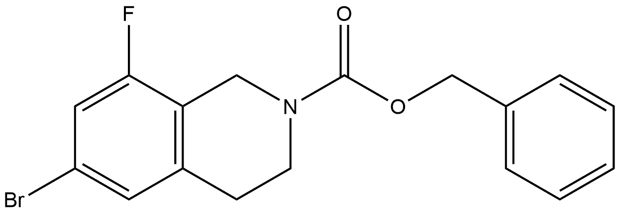 Phenylmethyl 6-bromo-8-fluoro-3,4-dihydro-2(1H)-isoquinolinecarboxylate 结构式