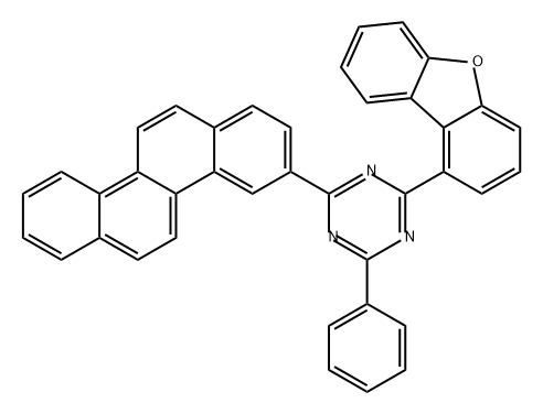 1,3,5-Triazine, 2-(3-chrysenyl)-4-(1-dibenzofuranyl)-6-phenyl- Structure