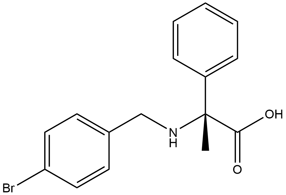 Benzeneacetic acid, α-[[(4-bromophenyl)methyl]amino]-α-methyl-, (αR)-