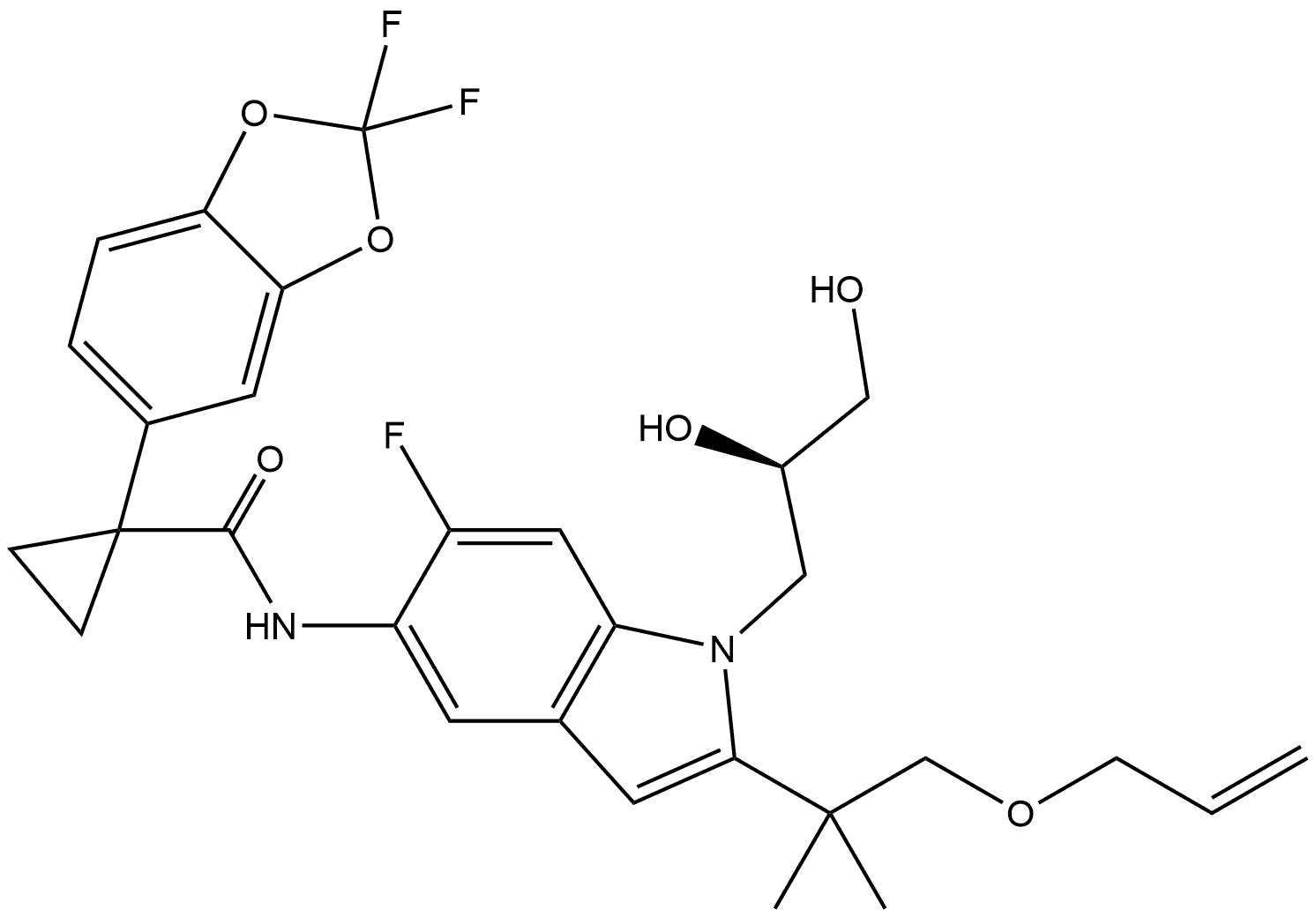 Tezacaftor Impurity 7 Structure