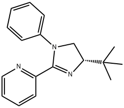 Pyridine, 2-[(4S)-4-(1,1-dimethylethyl)-4,5-dihydro-1-phenyl-1H-imidazol-2-yl]- Structure