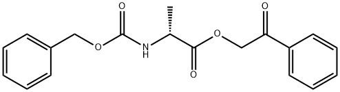 2-氧代-2-苯乙基((苄氧基)羰基)-D-丙氨酸 结构式