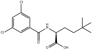 N-(3,5-Dichlorobenzoyl)-5,5-dimethyl-L-norleucine 结构式