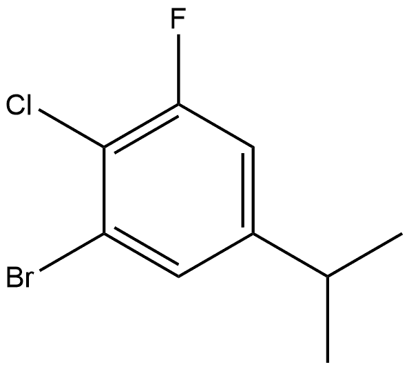 1-Bromo-2-chloro-3-fluoro-5-(1-methylethyl)benzene Structure