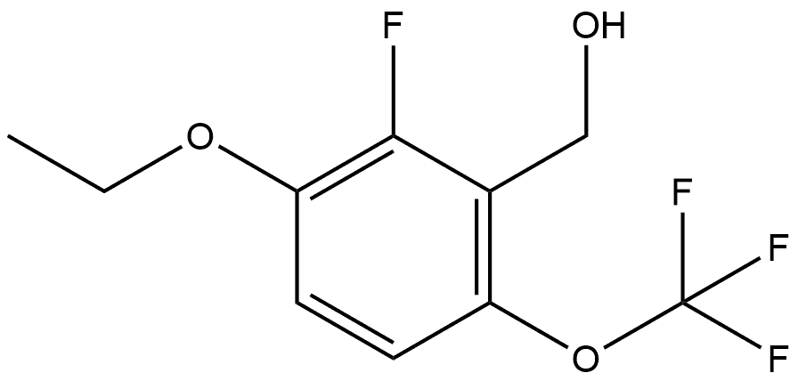 3-Ethoxy-2-fluoro-6-(trifluoromethoxy)benzenemethanol Structure