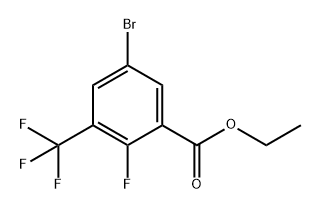 Benzoic acid, 5-bromo-2-fluoro-3-(trifluoromethyl)-, ethyl ester Struktur
