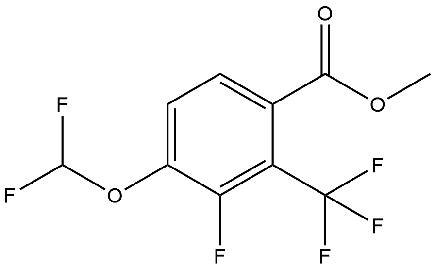 Methyl 4-(difluoromethoxy)-3-fluoro-2-(trifluoromethyl)benzoate 结构式