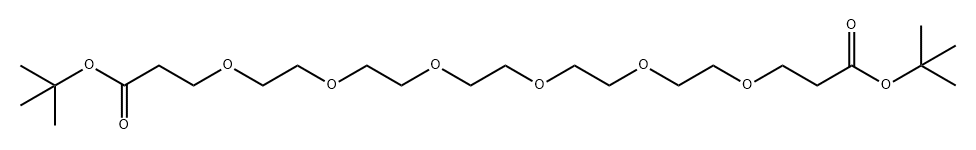 4,7,10,13,16,19-Hexaoxadocosanedioic acid, 1,22-bis(1,1-dimethylethyl) ester Structure