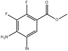 4-氨基-5-溴-2,3-二氟苯甲酸甲酯 结构式