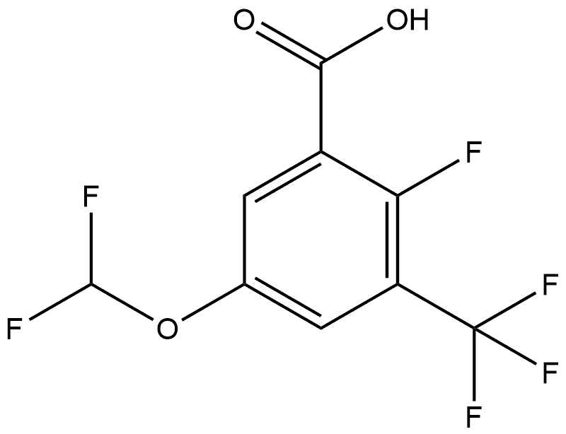 5-(Difluoromethoxy)-2-fluoro-3-(trifluoromethyl)benzoic acid Structure