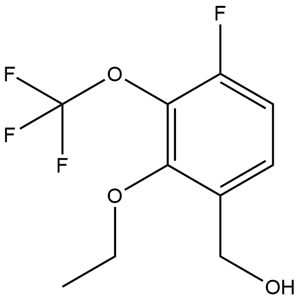 2-Ethoxy-4-fluoro-3-(trifluoromethoxy)benzenemethanol 结构式