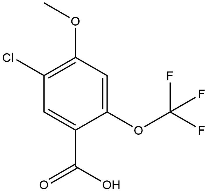 5-Chloro-4-methoxy-2-(trifluoromethoxy)benzoic acid Structure
