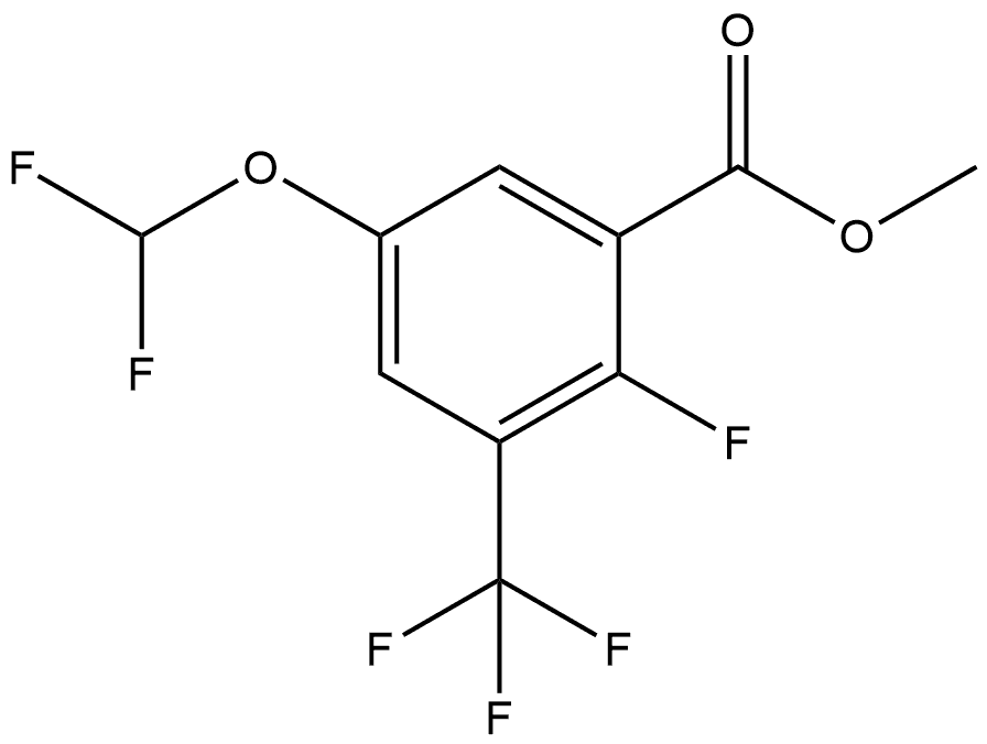Methyl 5-(difluoromethoxy)-2-fluoro-3-(trifluoromethyl)benzoate 结构式