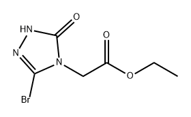 4H-1,2,4-Triazole-4-acetic acid, 3-bromo-1,5-dihydro-5-oxo-, ethyl ester Structure