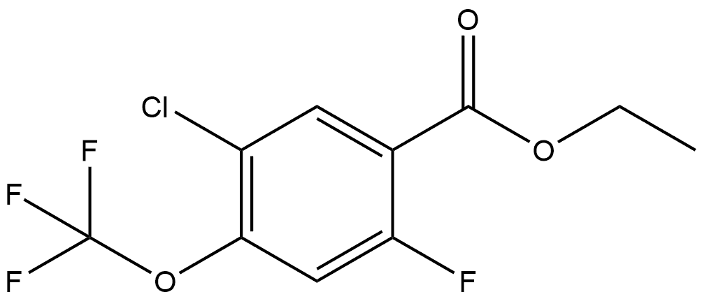 Ethyl 5-chloro-2-fluoro-4-(trifluoromethoxy)benzoate 结构式