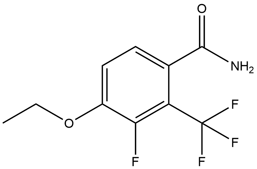 4-Ethoxy-3-fluoro-2-(trifluoromethyl)benzamide 结构式