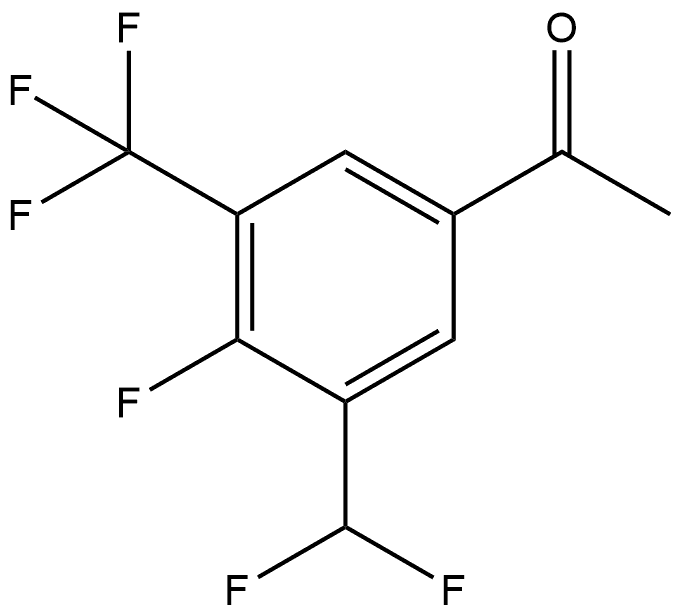 1-(3-(difluoromethyl)-4-fluoro-5-(trifluoromethyl)phenyl)ethan-1-one 结构式