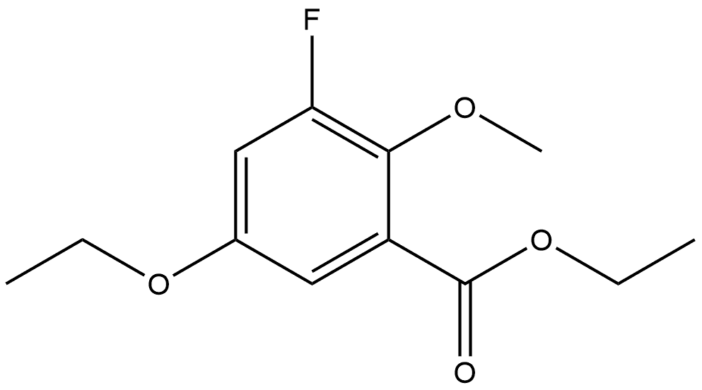Ethyl 5-ethoxy-3-fluoro-2-methoxybenzoate Structure