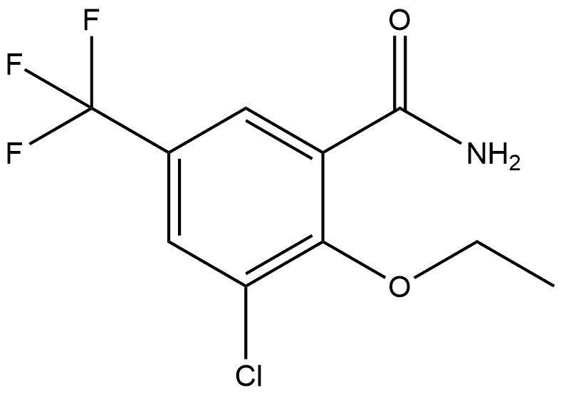 3-Chloro-2-ethoxy-5-(trifluoromethyl)benzamide 结构式