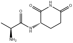 Propanamide, 2-amino-N-[(3S)-2,6-dioxo-3-piperidinyl]-, (2S)- Struktur