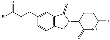 1H-Isoindole-5-propanoic acid, 2-(2,6-dioxo-3-piperidinyl)-2,3-dihydro-3-oxo- Structure