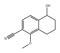 2-Naphthalenecarbonitrile, 5,6,7,8-tetrahydro-5-hydroxy-1-methoxy- Structure