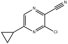 2-Pyrazinecarbonitrile, 3-chloro-5-cyclopropyl- Structure