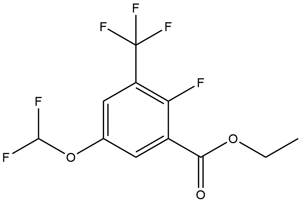 Ethyl 5-(difluoromethoxy)-2-fluoro-3-(trifluoromethyl)benzoate Structure