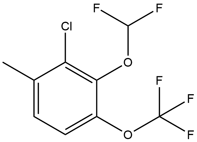 2-Chloro-3-(difluoromethoxy)-1-methyl-4-(trifluoromethoxy)benzene Structure