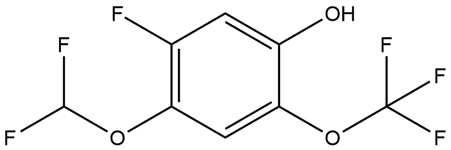 4-(Difluoromethoxy)-5-fluoro-2-(trifluoromethoxy)phenol 结构式