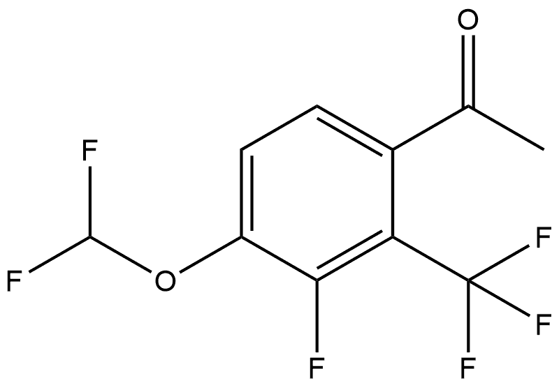 1-[4-(Difluoromethoxy)-3-fluoro-2-(trifluoromethyl)phenyl]ethanone Structure