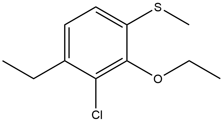 2-Chloro-3-ethoxy-1-ethyl-4-(methylthio)benzene Structure
