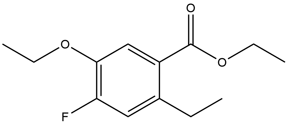 Ethyl 5-ethoxy-2-ethyl-4-fluorobenzoate 结构式