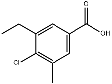 4-Chloro-3-ethyl-5-methylbenzoic acid Structure