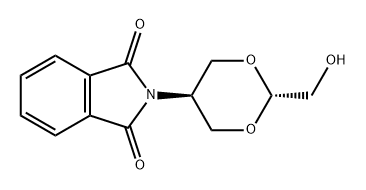 1H-Isoindole-1,3(2H)-dione, 2-[trans-2-(hydroxymethyl)-1,3-dioxan-5-yl]- Structure