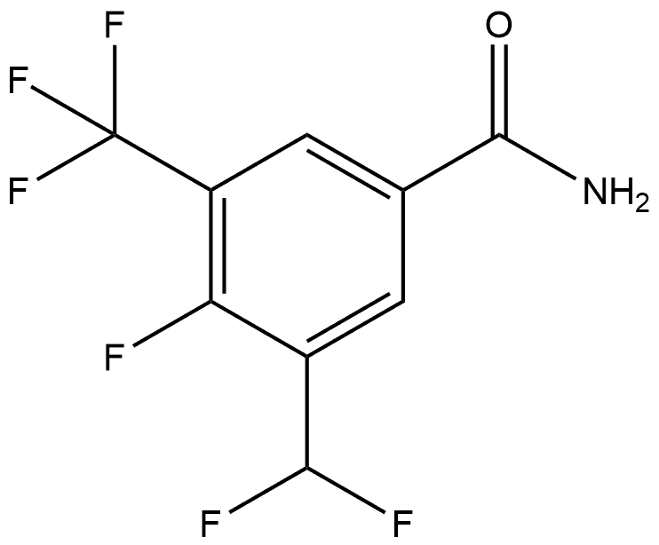 3-(Difluoromethyl)-4-fluoro-5-(trifluoromethyl)benzamide 结构式